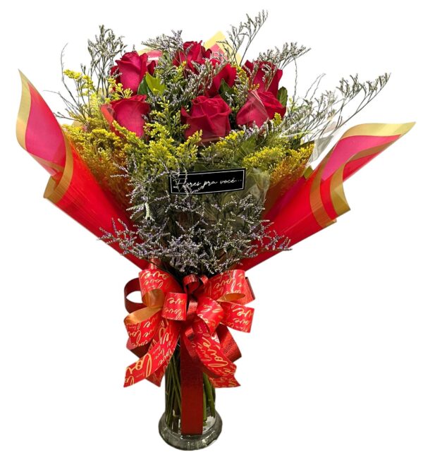 Buquê com 7 Rosas