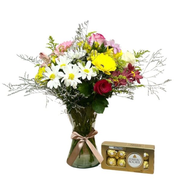 Buquê Flores do Campo 3 + Ferrero Rocher